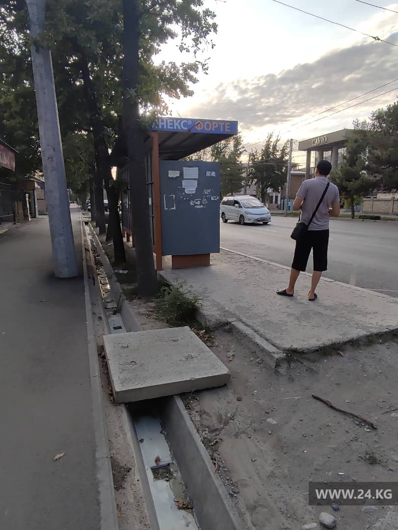 Фото читателя 24.kg. Остановка в Бишкеке в июле