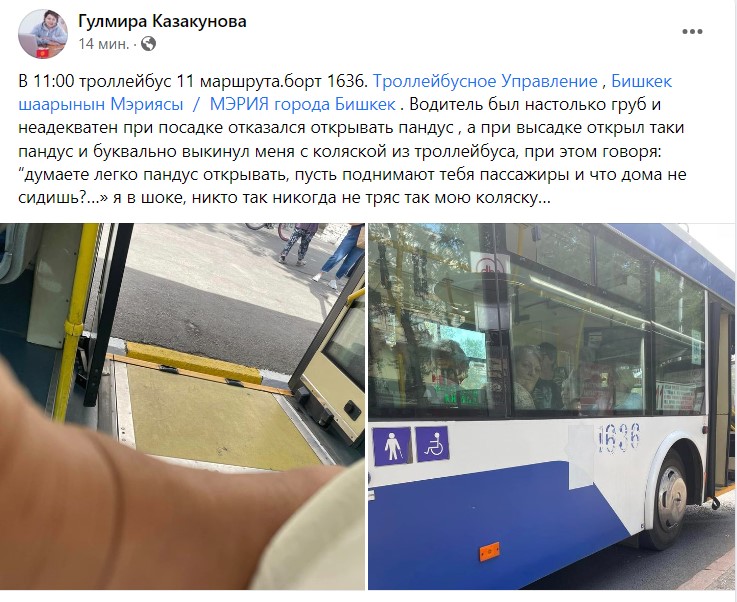 Пусть другие пассажиры поднимают. Водитель нагрубил женщине с инвалидностью