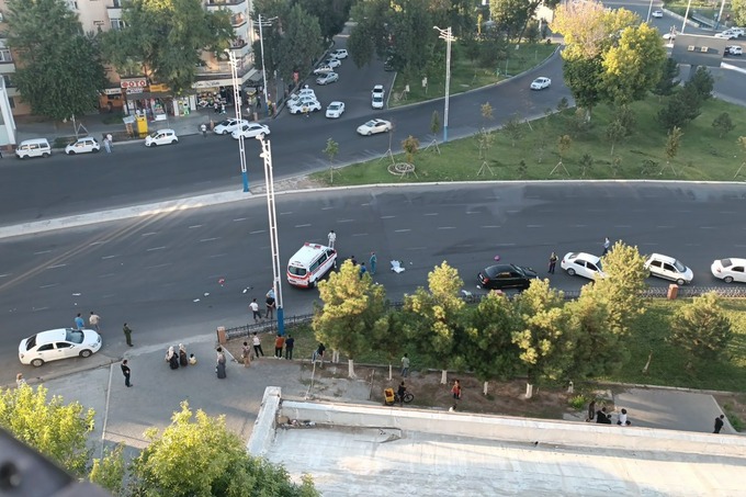 ДТП на бывшем круге Актепа в Ташкенте.