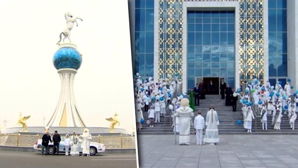Новогодняя ель Ашхабаде стала на метр выше, чем в прошлом году