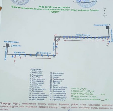 От Военно-Антоновки до Новопокровки. В Бишкеке продлили маршрут автобуса № 40