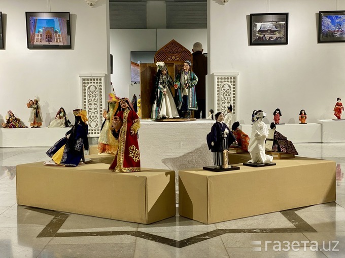 выставка кукол, караван-сарай икуо хираямы, узбекистан, япония
