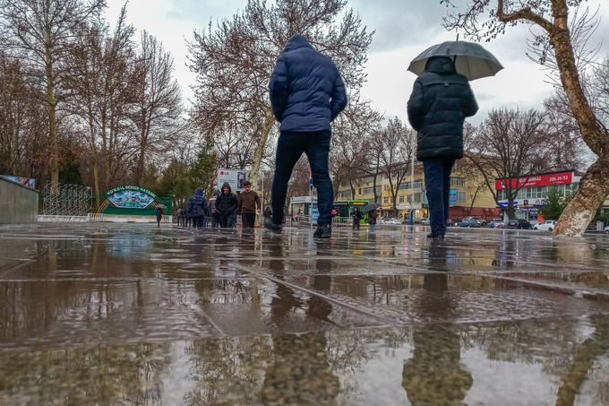 В воскресенье по Узбекистану пройдут дожди, местами сильные