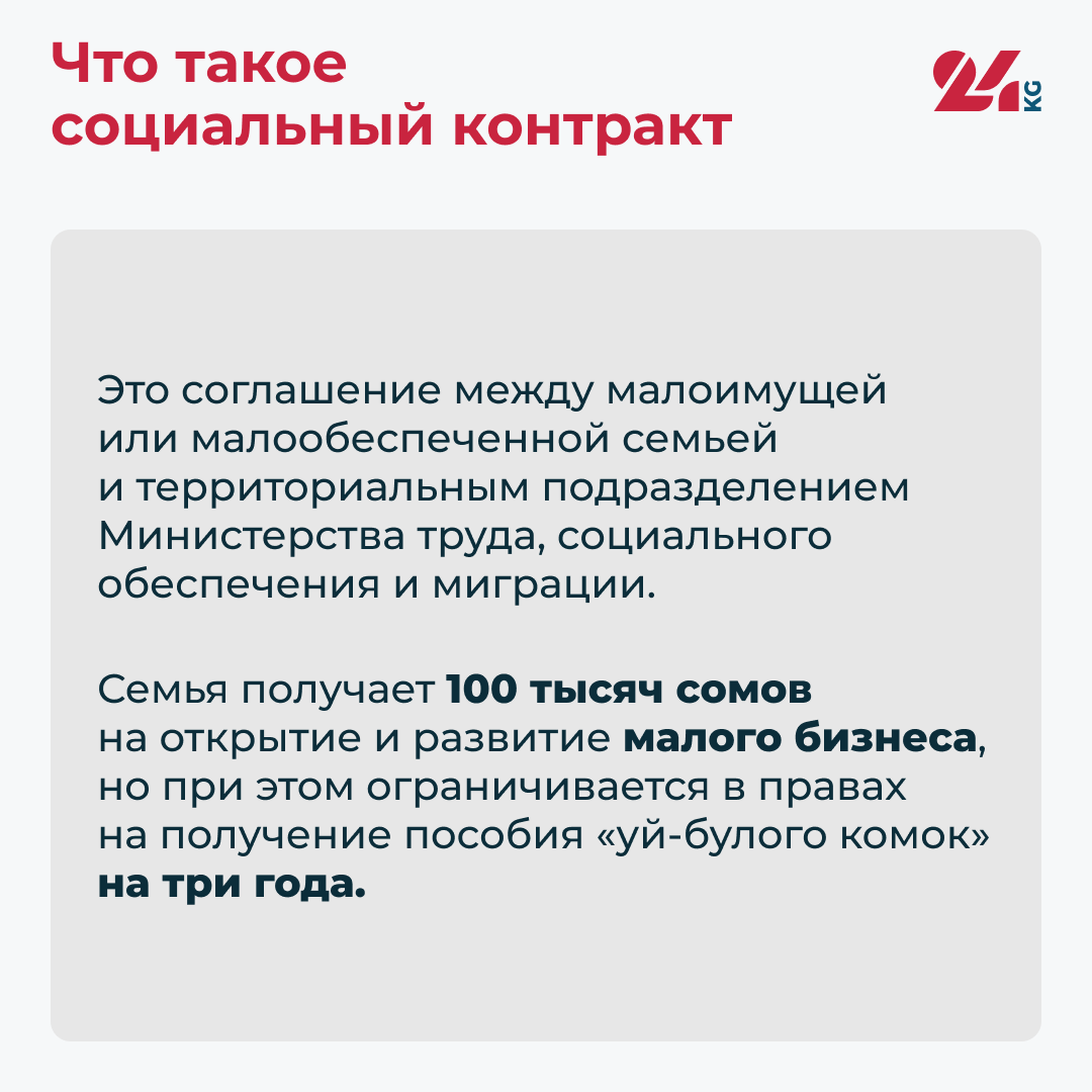 Социальный контракт. Как получить от государства 100 тысяч сомов