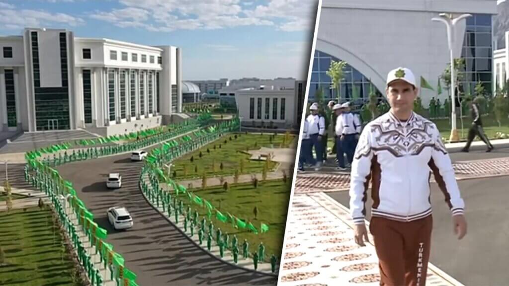 На День ахалтекинца С.Бердымухамедову подарили семь коней и одного жеребенка