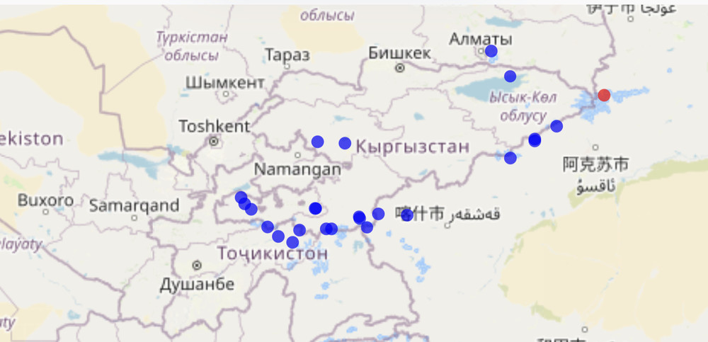 Вблизи кыргызско-китайской границы произошло землетрясение