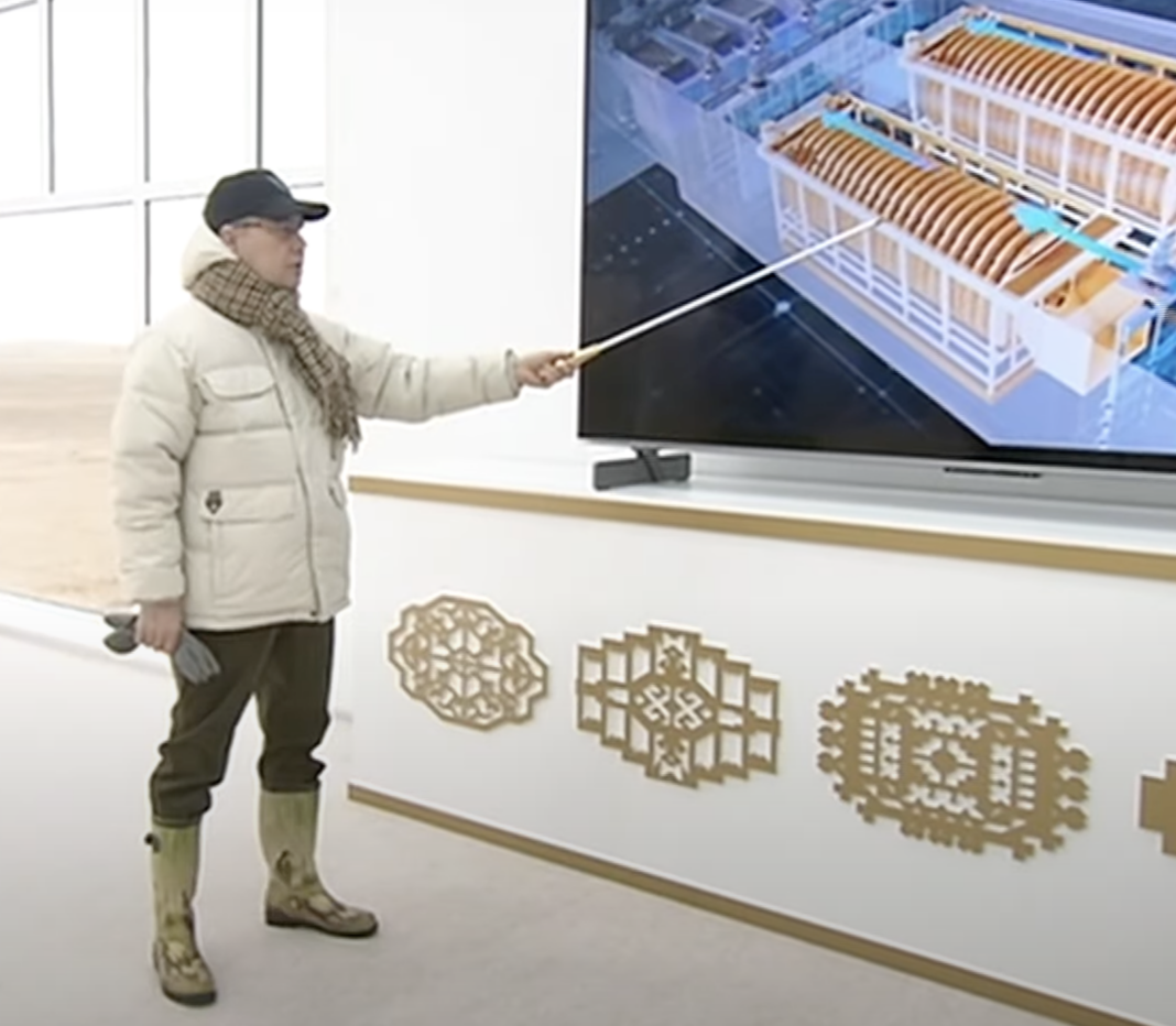 2024_02_08_arkadag:5 В Аркадаге Г.Бердымухамедов осмотрел проекты объектов и проинспектировал водохранилище