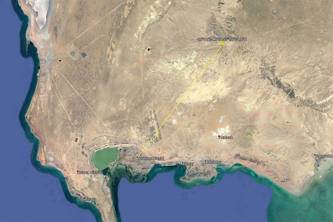 2020_04_21_earthquake_turkmenbashy_map_01 К северо-западу от Туркменбаши произошло землетрясение магнитудой 4.2