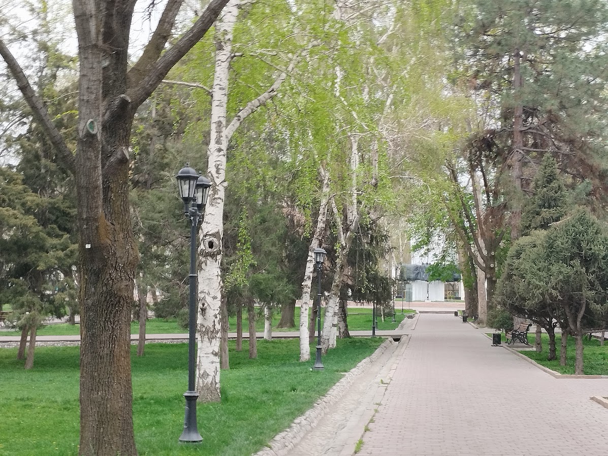 Фото Мээрим Акназаровой. Бишкек, сквер Дружбы народов, апрель 2026 года