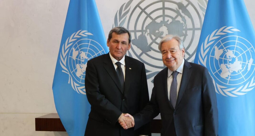2026_05_27_meredov_guterres_un В рамках визита в США Мередов встретился с генсеком ООН и принял участие в дебатах высокого уровня - Хроника Туркменистана