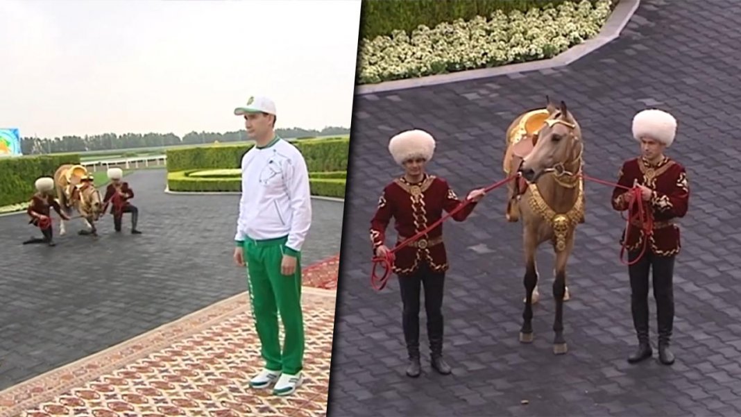 2022_04_23_horse_race_03 Сердар Бердымухамедов поручил развивать конный туризм и создать племенной совет ахалтекинцев - Хроника Туркменистана