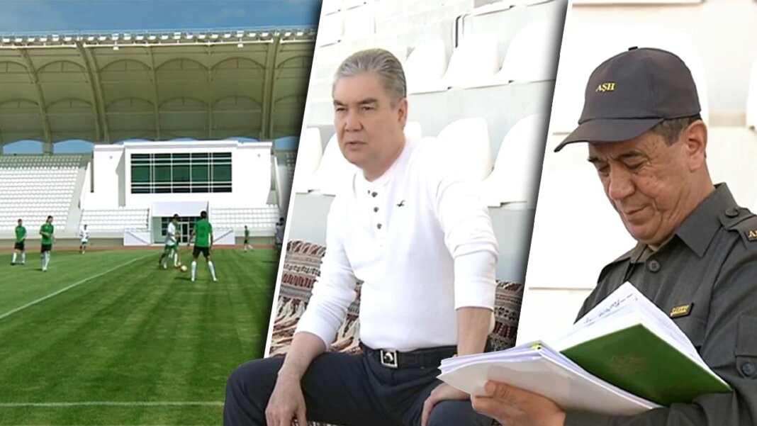 2024_04_26_arkadag_fc_football_03 Г.Бердымухамедов недоволен состоянием стадиона «Аркадаг». К его руководителям обещано применить «строгие меры» - Хроника Туркменистана